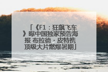 《F1：狂飙飞车》曝中国独家预告海报 布拉德・皮特携顶级大片燃爆暑期