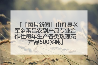 「图片新闻」山丹县老军乡蕃昌农副产品专业合作社每年生产各类玫瑰花产品500多吨