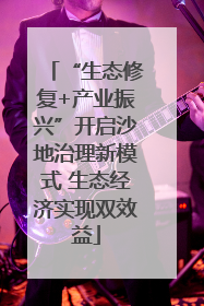 “生态修复+产业振兴”开启沙地治理新模式 生态经济实现双效益