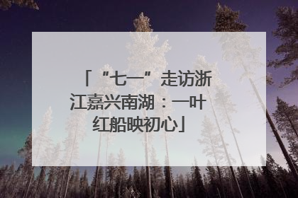 “七一”走访浙江嘉兴南湖：一叶红船映初心