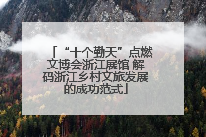 “十个勤天”点燃文博会浙江展馆 解码浙江乡村文旅发展的成功范式
