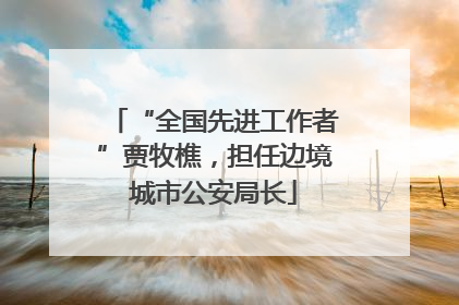 “全国先进工作者”贾牧樵，担任边境城市公安局长