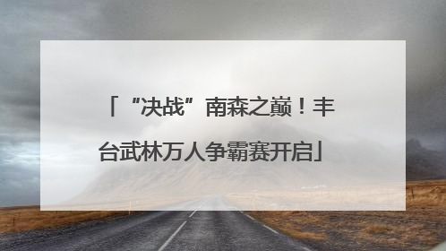 “决战”南森之巅！丰台武林万人争霸赛开启
