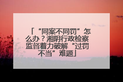 “同案不同罚”怎么办？湘阴行政检察监督着力破解“过罚不当”难题