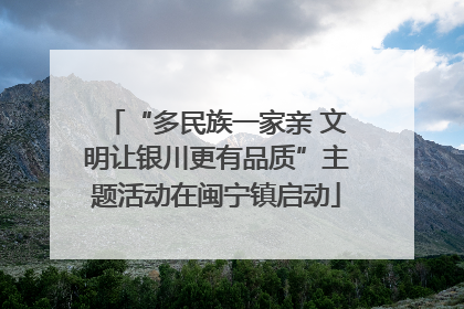 “多民族一家亲 文明让银川更有品质”主题活动在闽宁镇启动