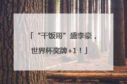 “干饭哥”盛李豪，世界杯奖牌+1！