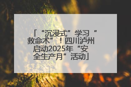 “沉浸式”学习“救命术”！四川泸州启动2025年“安全生产月”活动