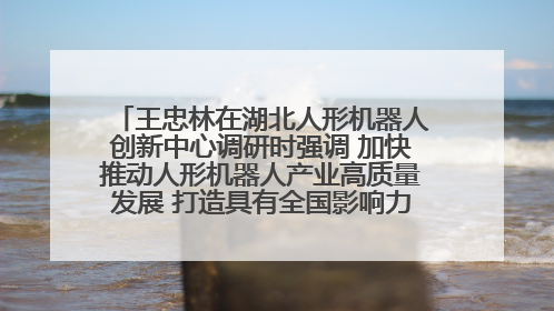 王忠林在湖北人形机器人创新中心调研时强调 加快推动人形机器人产业高质量发展 打造具有全国影响力的研发创新基地