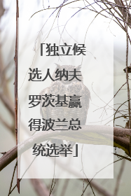 独立候选人纳夫罗茨基赢得波兰总统选举