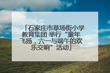 石家庄市草场街小学教育集团 举行“童年飞扬，六一与端午的欢乐交响”活动