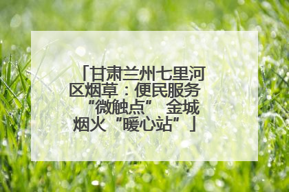 甘肃兰州七里河区烟草：便民服务“微触点” 金城烟火“暖心站”