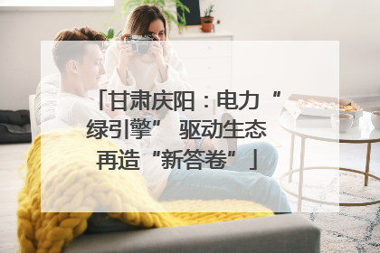 甘肃庆阳：电力“绿引擎” 驱动生态再造“新答卷”