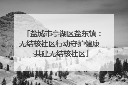 盐城市亭湖区盐东镇：无结核社区行动守护健康 ·共建无结核社区