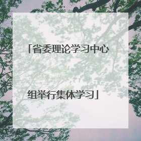 省委理论学习中心组举行集体学习