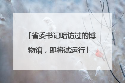 省委书记暗访过的博物馆，即将试运行