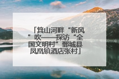 箕山河畔“新风”吹——探访“全国文明村”鄄城县凤凰镇酒店张村