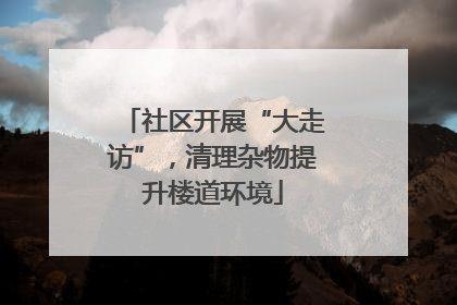 社区开展“大走访”，清理杂物提升楼道环境