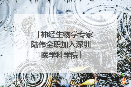 神经生物学专家陆伟全职加入深圳医学科学院