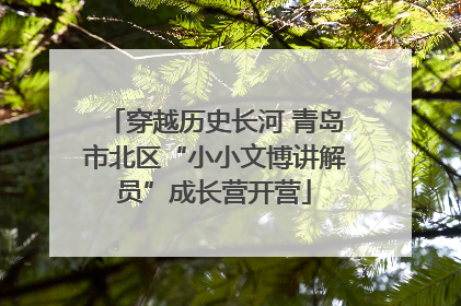 穿越历史长河 青岛市北区“小小文博讲解员”成长营开营