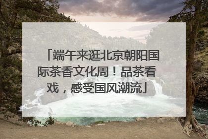 端午来逛北京朝阳国际茶香文化周！品茶看戏，感受国风潮流