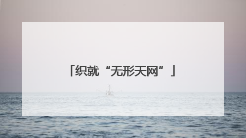 织就“无形天网”