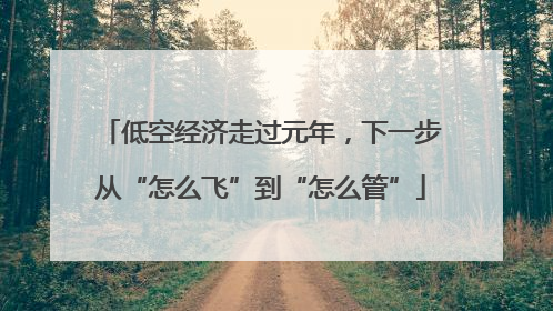 低空经济走过元年，下一步从“怎么飞”到“怎么管”