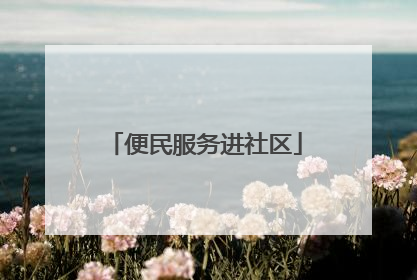 便民服务进社区