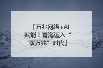 万兆网络+AI赋能！青海迈入“双万兆”时代