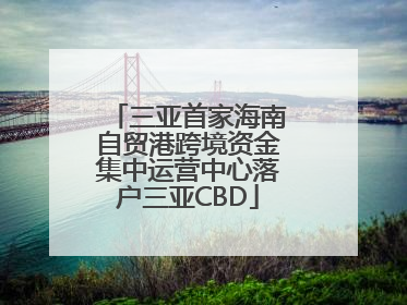 三亚首家海南自贸港跨境资金集中运营中心落户三亚CBD
