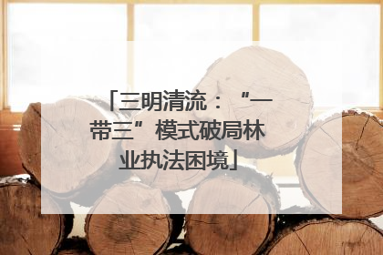 三明清流：“一带三”模式破局林业执法困境