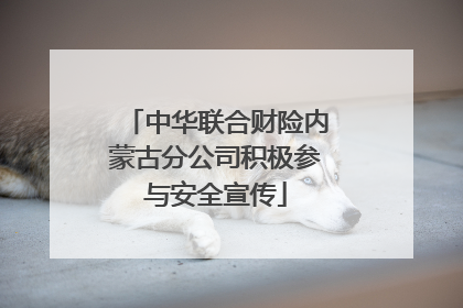 中华联合财险内蒙古分公司积极参与安全宣传