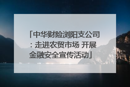 中华财险浏阳支公司：走进农贸市场 开展金融安全宣传活动