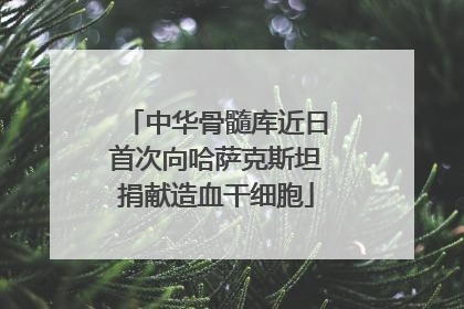 中华骨髓库近日首次向哈萨克斯坦捐献造血干细胞