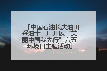 中国石油长庆油田采油十二厂开展“美丽中国我先行”六五环境日主题活动