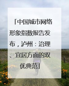 中国城市网络形象指数报告发布，泸州：治理、宜居方面的双优典范