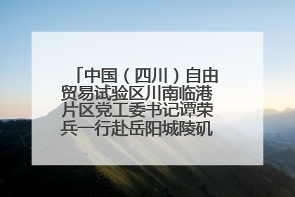 中国（四川）自由贸易试验区川南临港片区党工委书记谭荣兵一行赴岳阳城陵矶综保区考察