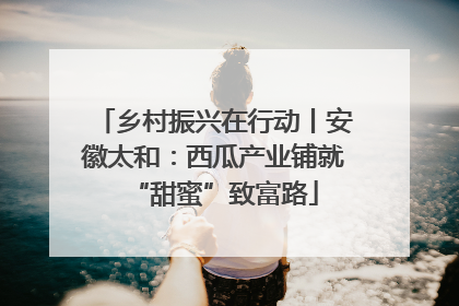 乡村振兴在行动丨安徽太和：西瓜产业铺就“甜蜜”致富路