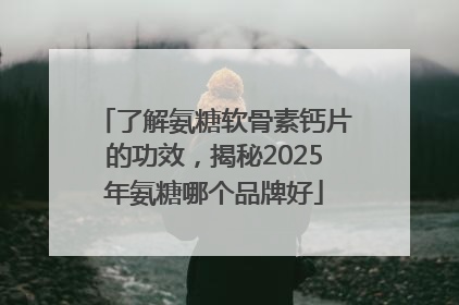了解氨糖软骨素钙片的功效，揭秘2025年氨糖哪个品牌好