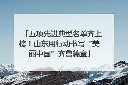 五项先进典型名单齐上榜！山东用行动书写“美丽中国”齐鲁篇章