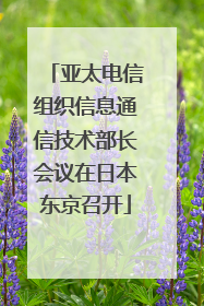 亚太电信组织信息通信技术部长会议在日本东京召开