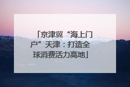 京津冀“海上门户”天津：打造全球消费活力高地