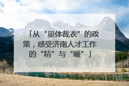 从“量体裁衣”的政策，感受济南人才工作的“精”与“暖”
