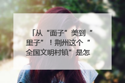 从“面子”美到“里子”！荆州这个“全国文明村镇”是怎样炼成的？