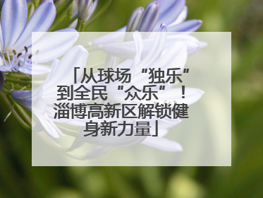 从球场“独乐”到全民“众乐”！淄博高新区解锁健身新力量