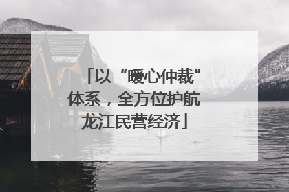 以“暖心仲裁”体系，全方位护航龙江民营经济