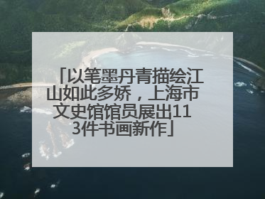 以笔墨丹青描绘江山如此多娇，上海市文史馆馆员展出113件书画新作