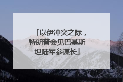 以伊冲突之际，特朗普会见巴基斯坦陆军参谋长