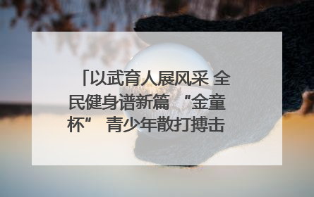 以武育人展风采 全民健身谱新篇 “金童杯” 青少年散打搏击邀请赛圆满落幕