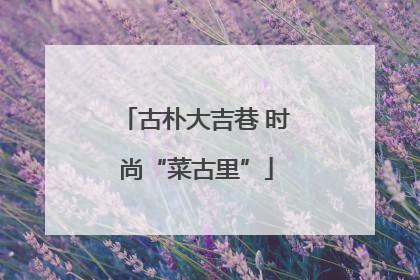 古朴大吉巷 时尚“菜古里”