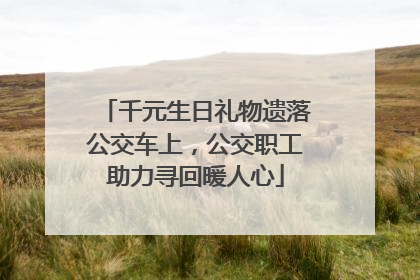 千元生日礼物遗落公交车上，公交职工助力寻回暖人心